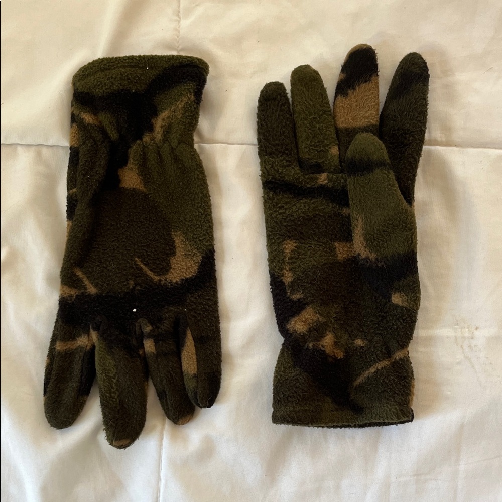 Camouflage Fleece Gloves